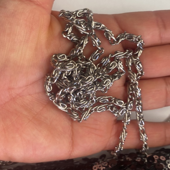 Black and Silver Sequins Clutch 10.5”X4.5” - Picture 9 of 9